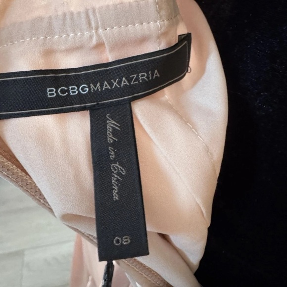 New BCBG MAXAZRIA Dress 8 Cahya Ruffle Fringe Satin Pink Party Evening Wedding - Picture 10 of 11